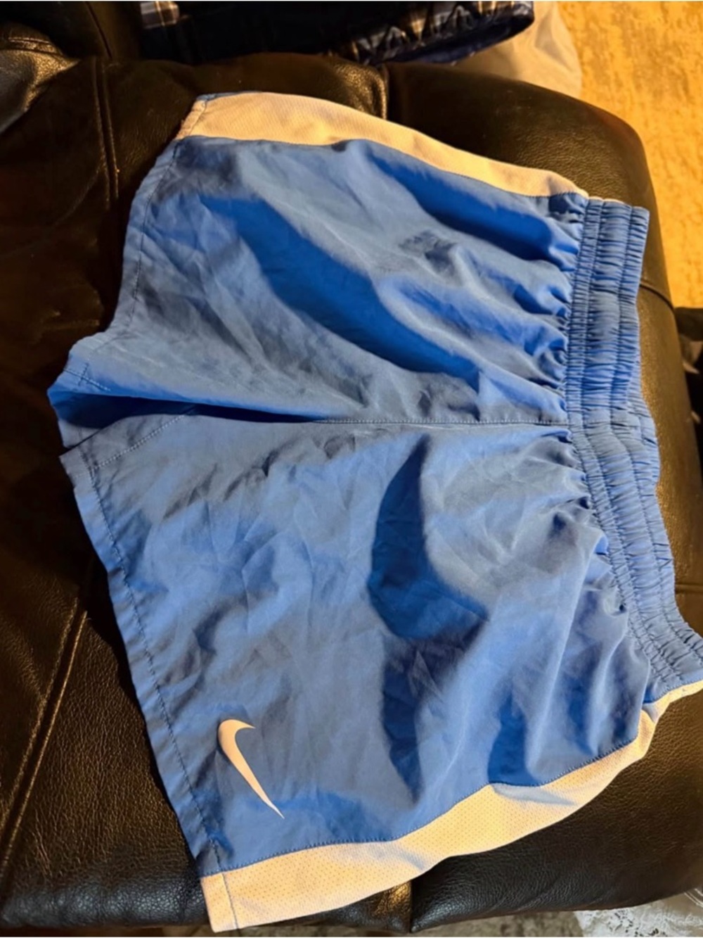 Nike Light Blue Athletic Shorts with White Trim